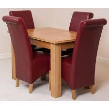 Coniston rustic solid oak x leg extending dining table. Hampton Dining Set With 4 Burgundy Chairs Oak Furniture King