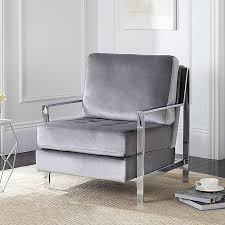 Safavieh Walden Casual Light Gray Accent Chair Lowes Com In 2020 Grey Chair Living Room Light Grey Accent Chair Accent Chairs