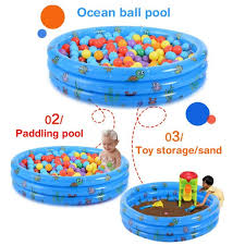 Memilih kolam renang bayi yang tidak sesuai tentunya dapat membahayakan si kecil. Kolam Renang Bayi Anak Bulat Mandi Bola Intime 3 Ring Swimming Pool Lazada Indonesia