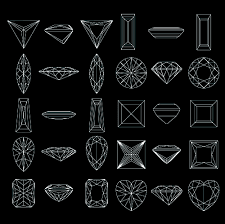 Round, oval, princess, emerald, cushion, heart, marquise, asscher, pear, trapeze and baguette are all shapes, and are often referred to as 'fancy shapes'. Diamond Outline Shapes Vector Material Free Download