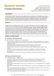It Systems Administrator Resume Samples Qwikresume