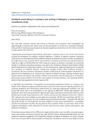 The prohosp randomized controlled trial. Pdf Antibiotic Prescribing In A Primary Care Setting In Malaysia A Cross Sectional Surveillance Study