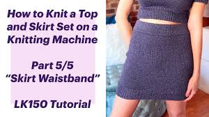 Stretch jersey knit solid bright coral; How To Knit A Skirt Waistband On A Knitting Machine Beginner Lk150 Tutorial Part 5 5 Youtube