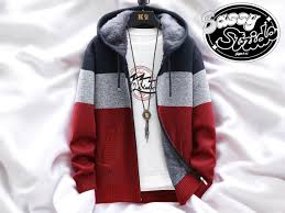 Men's Hooded Jacket Fashionable Long Sleeve Outfit Comfortable Zip up  Sweater