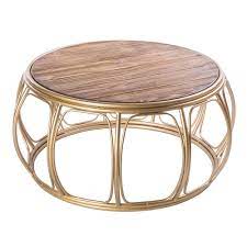 Shop this elegant coffee table with blends of reclaimed woods & a rustic metal base. Bold Tones Large Round Wood And Metal Coffee Table The Home Depot Canada