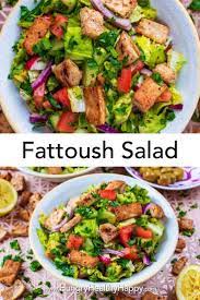 Fattoush Salad Recipe Fattoush Salad Vegetarian Lunch Food