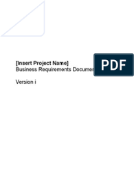Brd Template Business Analysis Business Requirements Business