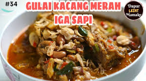 Artikel ini telah tayang di sajian sedap dengan. Resep Gulai Kacang Merah Iga Sapi Cara Membuat Gulai Kacang Tulang Iga Sapi Youtube