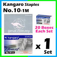 Produk utama, makanan asas, paku berbentuk u, dawai kokot, mengokot. Stapler Bullet Kangaro Staple Staples No 10 10 1m Size Normal Stapler Bullet Dawai Kokot 20boxes