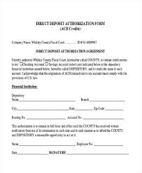 Direct Deposit Authorization Form Photo Fingerprint And – template ...