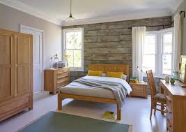 In this room, the bold orange wall helps highlight the dramatic wood ceiling and glass windows, features that are both typical of this era. Fresco Solid Oak Bedroom Modern Bedroom Wiltshire By Oak Furnitureland Houzz Ie
