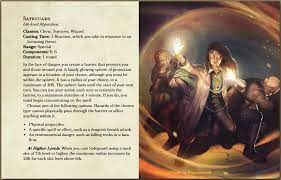 6th Level Safeguard Dungeons And Dragons Homebrew Dnd Spell Cards D D Dungeons And Dragons