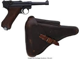 Percentages are based on the amount of original finish on the gun, and its operational ability. German Erfurt P08 1938 Luger Semi Automatic Pistol With Leather Lot 32284 Heritage Auctions