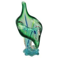 Mid Century Modern Multicolored Art Glass Murano Jack In The Pulpit Vase Glass Art Jack In The Pulpit Modern Pop Art