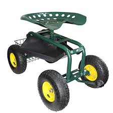 Große auswahl an rolling cart. Buy Abdqpc Garden Cart With Seat Rolling Garden Seat With Steerable Front Wheels Tool Tray And Storage Basket No Handle Garden Patio Wagon Scooter For Planting Indigo Online In Uzbekistan B08zjbc8t8