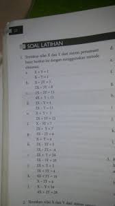 Tentukan Nilai X Dan Y Dari Sistem Persamaan Linier Berikut Dengan Metode Eliminasi Untuk Soal J Brainly Co Id