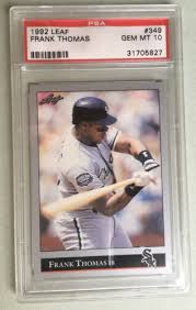 For the free complete printer friendly (4 pages) 1992 leaf baseball card checklist click here. 1992 Leaf Frank Thomas Value 0 01 326 00 Mavin