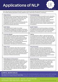 Applications Of Nlp Nlp Techniques Nlp Nlp Coaching