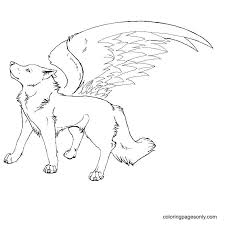 Share your coloring pages on our facebook group adult coloring fans. Wolf With Wings Coloring Pages Coloring Pages For Kids And Adults