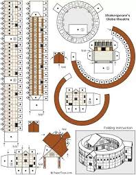 Printable Paper Craft Model Of Shakespeare S Globe Theatre Globe Theater Paper Cutout Paper Toys