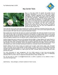Maybe you would like to learn more about one of these? May Garden Tasks Glenn Master Gardeners