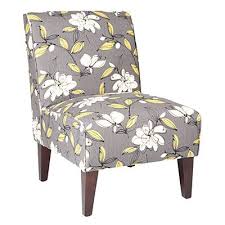 Armless Accent Chair Bremer Graphite Floral Armless Accent Chair Accent Chairs Chair And Ottoman