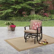 Mainstays Belden Park Outdoor Glider Chair For Patio And Garden Tan Walmart Com In 2020 Outdoor Glider Chair Glider Chair Outdoor Glider