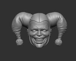 Harley Queen Headsculpt for Action Figures 3D model 3D printable