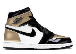 Jordan 1 Retro High Nrg Patent Gold Toe In 2020 Black And Gold Jordans Cute Shoes For Teens Womens Shoes Sneakers