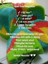 Rasanya memang tidak selembut sponge cake atau cheescake yang. Hidangan Resepi Apam Kukus Pelangi Arisa