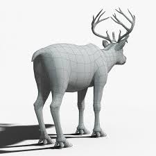 Reindeer Modeled 3d Model In 2020 3d Model Reindeer Model