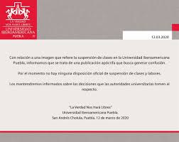 La ibero puebla es una de las unidades académicas de la universidad iberoamericana, independiente del campus de la ciudad de méxico.esta escuela, los campus ibero león y torreón y los planteles de iteso pertenecen sistema universitario jesuita que opera en diferentes partes de latinoamérica y europa. Ibero Puebla Ø¯Ø± ØªÙˆÛŒÛŒØªØ± Con Relacion A Una Imagen Que Refiere La Suspension De Clases En La Universidad Iberoamericana Puebla Informamos Que Se Trata De Una Publicacion Apocrifa Que Busca Generar Confusion