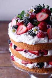 Lemon Layer Cake With Fresh Berries Recipe Berries Recipes Desserts Lemon Layer Cakes