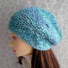 Hat Pattern For Ocean Slouchy Knit Womans Hat Easy Knit Hat Pattern Easy Knitting Patterns Uk Slouchy Beanie Knit Pattern