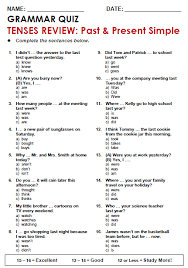 Try this present continuous quiz and see how well you know the present continuous tense. Past Tense Quiz