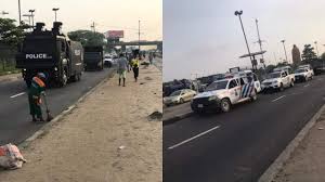 The lagos state police command this evening began show of force in the state to warn agitators and yoruba nation separatists against any form of rally slated to hold in the nation's economic capital. Egopci6pxrpxym