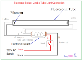 It shows the components of the circuit as simplified shapes, and the capacity and signal links amid the devices. Tube Light Connection Diagram