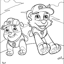 Patrulla Canina Para Colorear Rubble