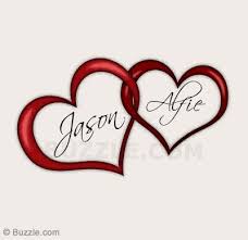 Intertwined Heart Names Tattoo Heart Tattoos With Names Heart Tattoo Couple Name Tattoos