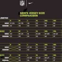 reebok jersey size chart nfl bedowntowndaytona com