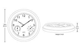 An outdoor clock adds a touch of functional decor to your back yard or patio, providing a timely and perfect for indoor or outdoor use, the laguna 18″ large outdoor wall clock has three functions in. Large Outdoor Clock Waterproof Wall Clock With Thermometer Hygrometer Combo Weather Resistant Silent Metal Garden Clock For Patio Pool Lanai Fence Porch Home 18 Inch Black Golden Pricepulse