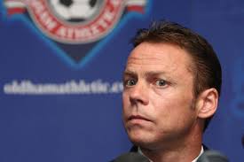 Football Paul Dickov Signs Oldham Manager Editorial Stock Photo