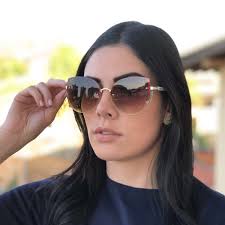 Óculos de Sol Amy Branco com Prata