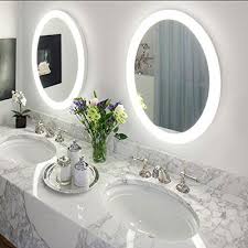 Polished edge bath mirror features sleek, polished edges and a classic frameless design. Amazon Com Round Led Lighted Wall Mount Vanity Bathroom Mirror Sol With Defogger Fog Free 22 Diy Vanity Mirror Round Mirror Bathroom Led Mirror Bathroom