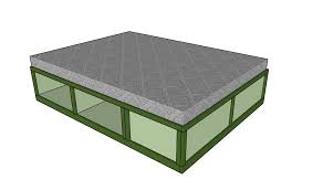 Amolife queen size platform bed frame with 4 storage drawers and wood slat support, faux leather upholstered mattress foundation with button tufted headboard and underbed storage, black brown. Queen Storage Bed Plans Myoutdoorplans Free Woodworking Plans And Projects Diy Shed Wooden Playhouse Pergola Bbq