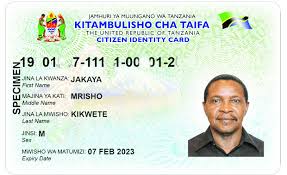 Image result for Picha za mfano wa vitambulisho vya TAifa