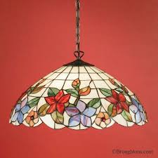 Interiors 1900 Country Border Large Tiffany Ceiling Pendant Light Ceiling Pendant Lights Tiffany Ceiling Lights Stained Glass Decor
