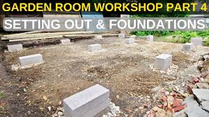 How big should a garden shed be so it can be practical without occupying more space than it has to? Garden Room Workshop Part 4 Setting Out Foundations Youtube