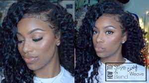 It is my first time buying tape in extentions and i do not know which type would blend in better. How To Blending Natural Hair With Curly Weave Brazilian Deep Wave Curly Curly Weaves Deep Curly Weave Natural Hair Styles