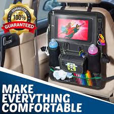 Backseat Car Organizer For Kids Babies And Toddlers With Tablet Holder By Cartik Ipad Touch Screen Fit Backseat Car Organizer Cars Organization Baby Strollers